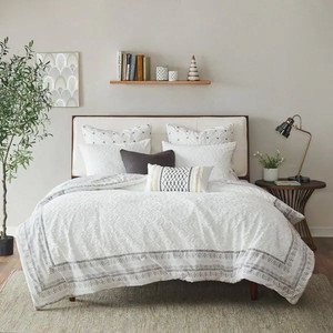 lot 32248 image: The Curated Nomad Natoma Valley Grey Reversible Cotton Comforter Set - King - Cal King
