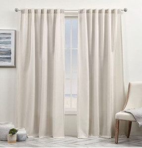 lot 32258 image: Exclusive Home Curtains Yara Light Filtering Hidden Tab Top Curtain Panel (Pair of 2), 54x96, Sand