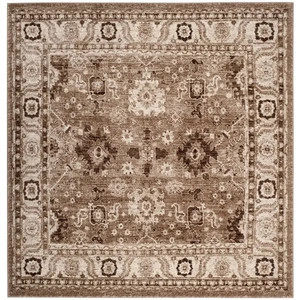 lot 32269 image: SAFAVIEH Vintage Hamadan Riitta Traditional Oriental Rug - 3 x 3 Square - Taupe