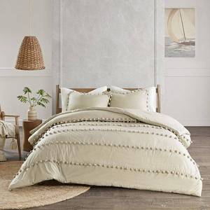 lot 32274 image: Madison Park Tracie Pom Pom Cotton Comforter - King