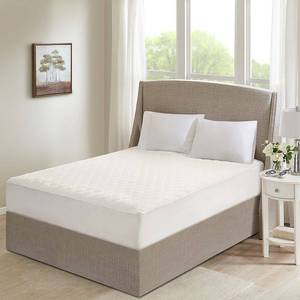 lot 32275 image: Cotton White Deep Pocket Heated Mattress Pad by Beautyrest - Twin