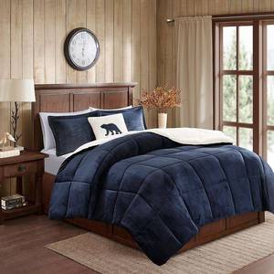 lot 32277 image: Alton Plush to Sherpa Down Alternative Comforter Set by Woolrich - King