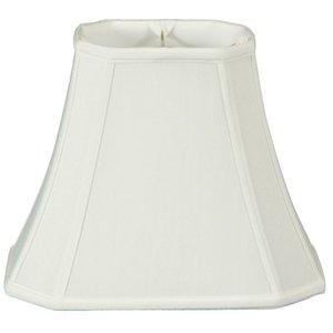 lot 31340 image: Royal Designs Rectangle Cut Corner White Lamp Shade, (8 x 12) x (14 x 20) x 14.25 Retail$119.49