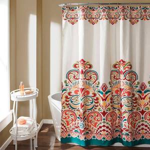 lot 31349 image: Clara 72x 72 Bohemian Print Shower Curtain Bedding