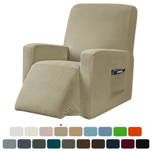 lot 31352 image: Subrtex Stretch Recliner Silpcover Jacquard Lazy Boy Chair Covers TAN