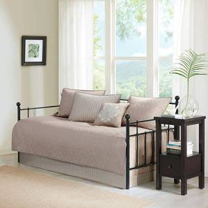lot 31388 image: Madison Park Mansfield Khaki Printed 6 Piece Day Bed Cover Set