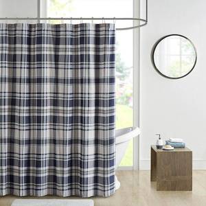 lot 31390 image: Madison Park Essentials Patrick Plaid Printed Shower Curtain, 72 W x 72 L Bedding