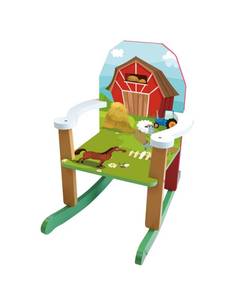 lot 31409 image: Childrens Homeware Wood Farm Rocking Chair (Ages 1-5)