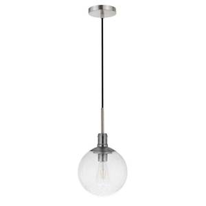 lot 31419 image: Camden&Wells - Walker Seeded Glass Pendant - Brushed Nickel