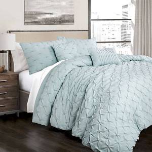 lot 31493 image: Ravello Pintuck 5-Piece King Comforter Set Bedding ICE BLUE