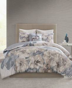 lot 31504 image: N Natori Casa Nouveau FullQueen 3 Piece Cotton Comforter Set Bedding