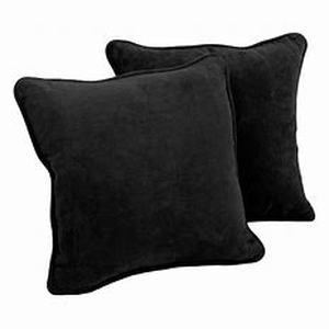 lot 32152 image: Blazing Needles Delaney 2-Piece Indoor Throw Pillow Set - Black
