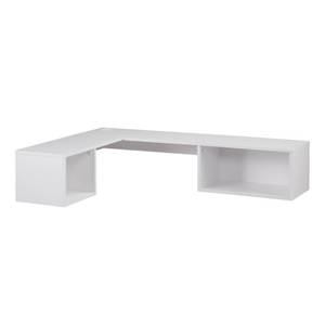 lot 31405 image: white corner desk wall mounted office table with drawer