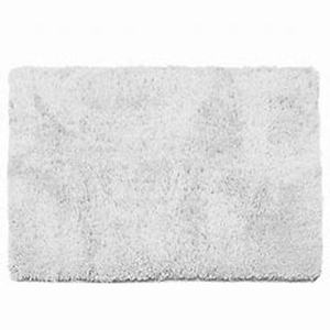 lot 31414 image: Clara Clark Lorena Shaggy Non-slip Rubber Backed Bath Rug WHITE