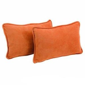 lot 31324 image: Porch & Den Blaze River Microsuede Back Support Throw Pillows (Set of 2)