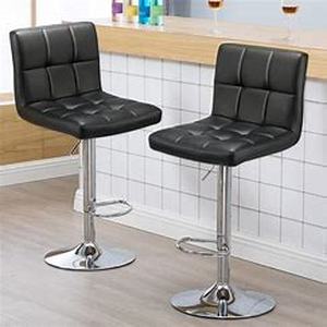 lot 31393 image: Bar Stools Adjustable Armless Swivel PU Leather Barstools Set of 2 Retail$114.09 ESPRESSO