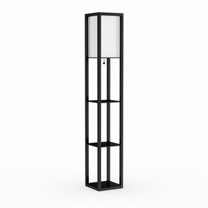 lot 32282 image: Porch & Den Victorine Floor Lamp Etagere Organizer Storage Shelf