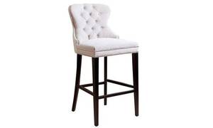 lot 32299 image: Versailles Tufted Bar Dining Chair Ivory 45 inches high x 21 inches wide x 23