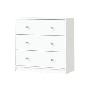 lot 32303 image: Porch & Den Zoe 3-drawer Engineered Wood Chest - White - 26.89 inches high x 28.5 inches wide x 11.85 inches deep