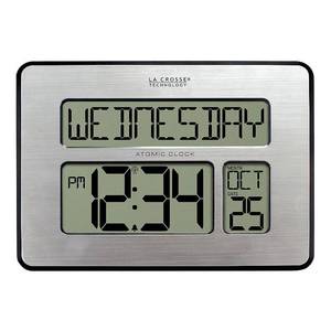 lot 31525 image: La Crosse Technology Atomic Calendar Digital Clock with Extra Large Digits