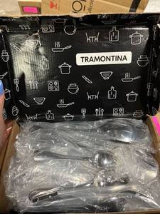 lot 31555 image: tramontina classic 45 piece stainless steel silverware set