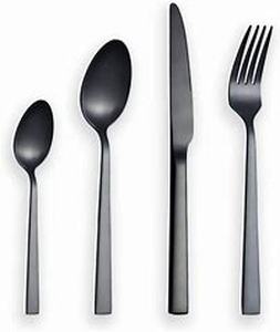 lot 31541 image: Netanyahu 24 piece black silverware set
