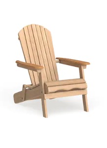 lot 32240 image: South Padre Natural Finish Foldable Adirondack Chair Kit by Havenside Home Retail$75.48