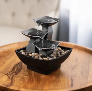 lot 31329 image: Tabletop Water Fountain- Classic Lion Head by Pure Garden