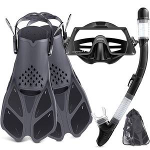 lot 4919 image: Tongtai Snorkeling Gear for Adults&Kids with Mask Fins Snorkel Set Panoramic View Diving Mask&Dry Top Snorkles Set with Fins  Swimming Snorkel Mask Set for Adult Women Men
