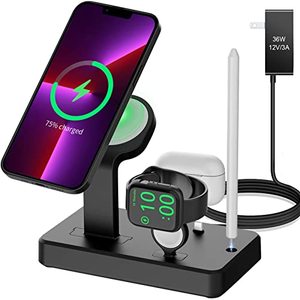 lot 4936 image: HATALKIN 36W Charger Stand for Magsafe Charger,Apple Watch,AirPods 3Pro, iPhone 1312ProPro MaxMini Charging Station for Multiple Devices Products Holder Desk Dock (Magsafe iWatch NOT Included)