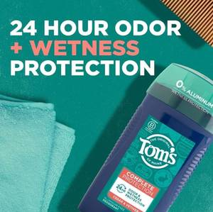 lot 4949 image: Lot of 9 Toms of Maine Complete Protection Aluminum-Free Natural Deodorant, Cedar & Vetiver, 2.6 OZ