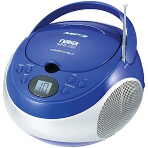 lot 4951 image: Naxa Electronics NPB-252 Portable MP3CD Player with AMFM Stereo Radio (Blue)