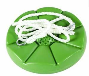 lot 4960 image: Squirrel Products Tree Swing Disc Safety Strong Rope Kids Outdoor Play Green 1Pc