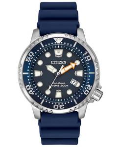 lot 3248 image: Citizen Mens Eco-Drive Promaster Diver Blue Strap Watch 42mm BN0151-09L