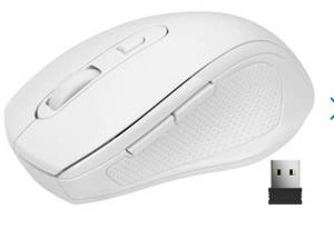 lot 3255 image: MS840 - White 2.4G Wireless Mouse with Nano Receiver - Ergonomic Design,High Precision,Less Noise,Portable Mobile Optical Mice for Notebook, PC, Laptop, Computer