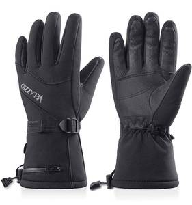 lot 3287 image: Ski Gloves - VELAZZIO Waterproof Breathable Snowboard Gloves, 3M Thinsulate Insulated Warm Winter Snow Gloves, Fits both Men & Women - Black, Size Medium