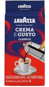 lot 3300 image: Lavazza Crema E Gusto Ground Coffee Blend, Espresso Dark Roast, 8.8 Oz Bricks (Pack of 4) Authentic Italian, Blended And Roasted in Italy, Non GMO, Value Pack, Full bodied with rich aftertaste