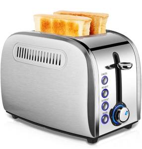 lot 4899 image: Toaster 2 Slice Best Rated - Stainless Steel Toaster Easy To Use with Removable Crumb Tray Two Slice Toaster with 2 Slice Extra Wide Slots for Bagels, Cancel Defrost 6 Bread Shade Settings Reheat Function