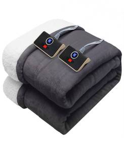 lot 4901 image: Westinghouse Reversible Heated Velour and Sherpa Blanket, FullQueen Bedding