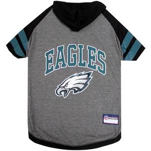 lot 4907 image: Pets First NFL Philadelphia Eagles NFL Hoodie Tee Shirt for Dogs & Cats - COOL T-Shirt, 32 Teams - Large