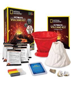 lot 13910 image: NATIONAL GEOGRAPHIC Ultimate Volcano Kit � Erupting Volcano Science Kit for Kids, 3X More Eruptions, Pop Crystals Create Exciting Sounds, STEM Science & Educational Toys Make Great Kids Activities