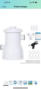 lot 13920 image: 300 GPH Pool Filter Pump for Above Ground Pool, Compatible with Intex, Bestway Easy Set Pool, Metal Frame Pool, 110-120V with GFCI