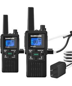 lot 13946 image: Two Way Radio, SAMCOM FWCN30A Walkie Talkie for Adults FRS 2 Way Radios Long Range Handheld Rechargeable 1250mAh Battery USB Work Walky Talky with Earpieces for Camping Hiking Outdoor,2 Packs