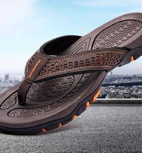 lot 14717 image: Hobibear Men Casual Open Toe Breathable Flat Heel Slip on Slippers - Size 15