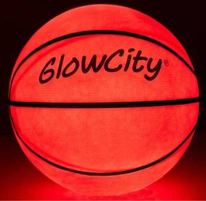 lot 14719 image: GlowCity Glow in The Dark Basketball - Light Up, Youth Size Basketballs with 2 LED Lights and Pre-Installed Batteries