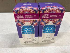 lot 14738 image: GuruNanda Honeycomb Essential Oil Diffuser - Set of 2