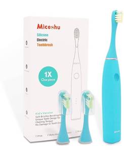 lot 14750 image: Miceshu Electric Toothbrush Powerful Cleaning for Kids with Memory Fun & Easy Cleaning Rechargeable Electric Sonic Toothbrush with 2 Replaceable Soft Bristles Head (Baby Blue)