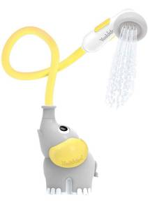 lot 14753 image: Yookidoo Baby Bath Shower Head - Elephant Water Pump with Trunk Spout Rinser - Control Water Flow from 2 Elephant Trunk Knobs for Maximum Fun
