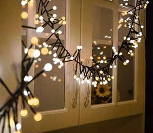 lot 15575 image: Quntis Christmas String Lights 400 LED - 13ft Indoor Outdoor Twinkling Lights, 8 Linkable Flash Modes (Yellow And White)