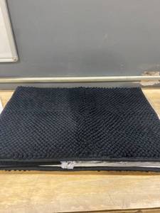 lot 15577 image: Sheeping Bathroom Rug Mat Non Slip Black Bath Runner (17�x48�) And Regular (17�x24�) Bath Mat (Black)